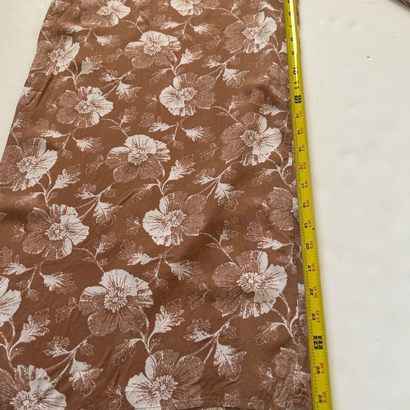 PINK LILY SOUL BROWN FLORAL PRINT PANT Sz. XL - Picture 9 of 10